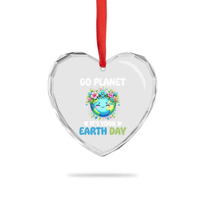Go Planet It's Your Earth Day Heart Crystal Glass Ornament Funny Sarcastic Nature Lover TS14 Print Your Wear