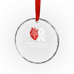 Go Red Heart Disease Prevention Crystal Glass Ornament Heartbeat CHD Wear Red February Month TS10 Print Your Wear