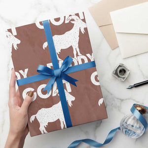 Goat Daddy Wrapping Paper Roll Funny Fathers Day Presents For Goat Dad TS10 Mocha Print Your Wear