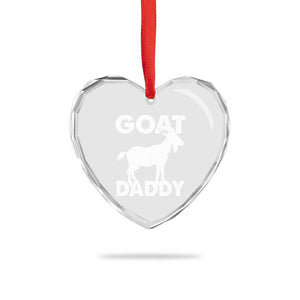 Goat Daddy Heart Crystal Glass Ornament Funny Fathers Day Presents For Goat Dad TS10 Print Your Wear