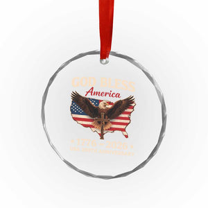 God Bless America 250th Anniversary Crystal Glass Ornament 250 Years USA 4th Of July TS10 Print Your Wear