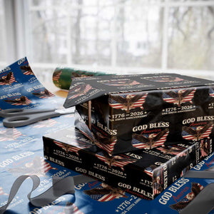 God Bless America 250th Anniversary Wrapping Paper Roll 250 Years USA 4th Of July TS10 Black Print Your Wear