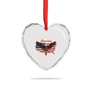 God Bless America 250th Anniversary Heart Crystal Glass Ornament 250 Years USA 4th Of July TS10 Print Your Wear