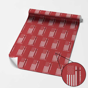 God Bless America Wrapping Paper Roll America Pride USA US Flag Patriotic 4th of July TS10 Red Print Your Wear