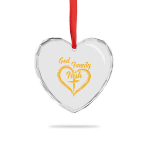 God Family Irish Heart Crystal Glass Ornament Vintage Cross In Heart Christian Notre Dame Game Day TS10 Print Your Wear