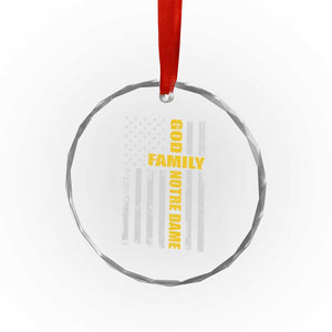God Family Notre Dame Crystal Glass Ornament Irish Patriotic American Flag TS11 Print Your Wear