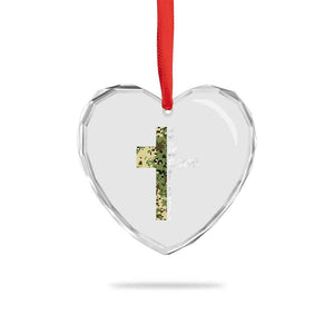 God Is Good Heart Crystal Glass Ornament Camo Cross Religious Jesus Faith Bible Verse Inspirational TS10 Print Your Wear