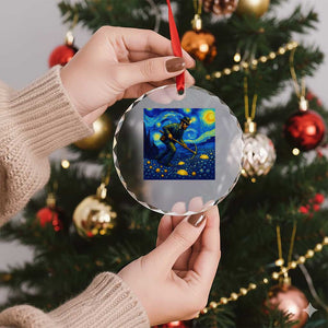 Gold Miner Starry Night Van Gogh Crystal Glass Ornament TS14 Print Your Wear