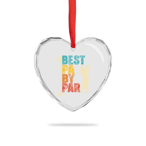 Golf Gifts for Dad Heart Crystal Glass Ornament Retro Best Pa By Par Fathers Day TS10 Print Your Wear