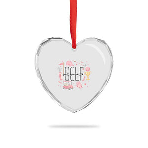 Golf Mom Life Proud Heart Crystal Glass Ornament Sports Lover Gift TS12 Print Your Wear