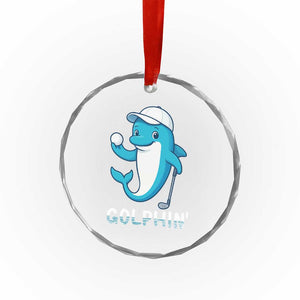 Golphin Dolphin Pun Crystal Glass Ornament Funny Golf Gift TS12 Print Your Wear