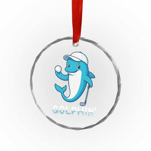 Golphin Dolphin Pun Crystal Glass Ornament Funny Golf Gift TS12 Print Your Wear