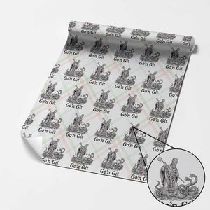 Go'n Git Funny Saint Patrick Banishing Snakes Wrapping Paper Roll Irish History Humor St Patricks Day TS02 Christmas Plaid Print Your Wear