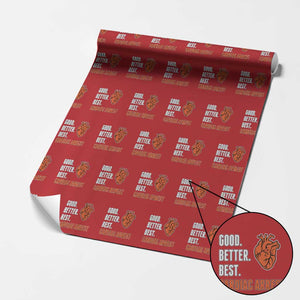 Good Better Best Cardiac Arrest Heart Graphic Wrapping Paper Roll Funny Heart-Stopping Game Day Sport Fans TS02 Red Print Your Wear