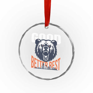 Good Better Best Graphic Crystal Glass Ornament Motivational Sports Fan Chicago Skyline TS02 Print Your Wear