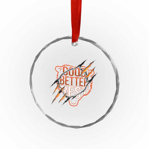 Good Better Best Graphic Crystal Glass Ornament Motivational Football Fans TS02 Print Your Wear