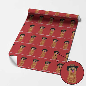 Goop Goop Goop Meme Wrapping Paper Roll Unhinged Cowboy Peanut Core Weirdos TS02 Red Print Your Wear