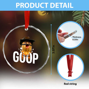 Goop Meme Explosion Crystal Glass Ornament Screaming Peanut Cowboy Brainrot Energy TS02 Print Your Wear