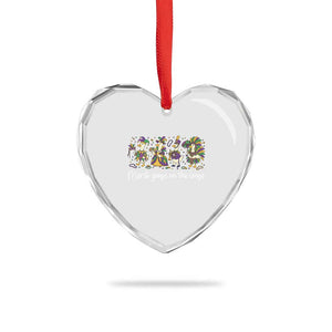 Goose Mardi Gras Heart Crystal Glass Ornament Funny Mardi Goose On The Loose New Orleans Carnival TS11 Print Your Wear