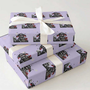 Gothic Easter Bunny Wrapping Paper Roll Dark Aesthetic Rabbit Gift TS12 Violet Print Your Wear