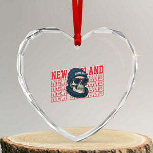 Gothic NE Football Fan Heart Crystal Glass Ornament Game Day Lover Gift TS12 Transparent Glass 3'' Heart Print Your Wear