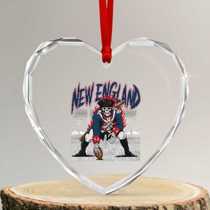 Gothic Skeleton Heart Crystal Glass Ornament NE Football Lover Gift TS12 Transparent Glass 3'' Heart Print Your Wear