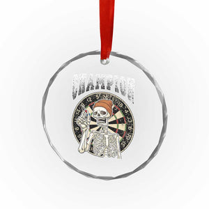 Gothic Skull Dart Master Crystal Glass Ornament Funny Skeleton Dartboard Champion Gift TS12 Print Your Wear