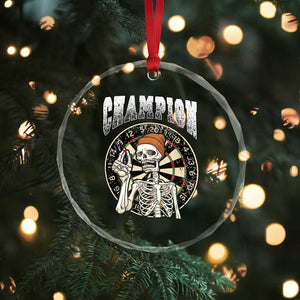 Gothic Skull Dart Master Crystal Glass Ornament Funny Skeleton Dartboard Champion Gift TS12 Print Your Wear