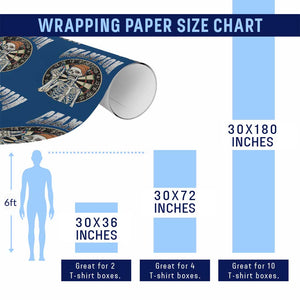 Gothic Skull Dart Master Wrapping Paper Roll Funny Skeleton Dartboard Champion Gift TS12 Print Your Wear