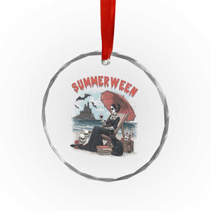 Gothic Summerween Crystal Glass Ornament Spooky Summer Halloween Horror Character TS02 Print Your Wear
