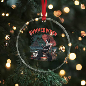 Gothic Summerween Crystal Glass Ornament Spooky Summer Halloween Horror Character TS02 Print Your Wear