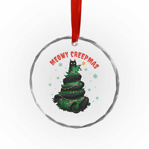 Gothic Xmas Crystal Glass Ornament Meowy Creepmas Cat Christmas Tree TS09 Print Your Wear