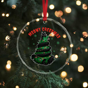 Gothic Xmas Crystal Glass Ornament Meowy Creepmas Cat Christmas Tree TS09 Print Your Wear