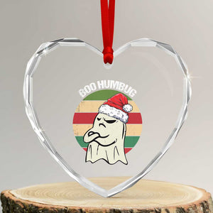 Gothic Xmas Heart Crystal Glass Ornament Boo Humbug Santa Ghost TS09 Transparent Glass 3'' Heart Print Your Wear