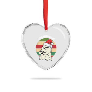 Gothic Xmas Heart Crystal Glass Ornament Boo Humbug Santa Ghost TS09 Print Your Wear