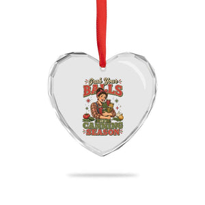 Grab Your Balls Its Canning Season Funny Food Preservation Heart Crystal Glass Ornament