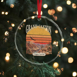 Grand Canyon Arizona 90s Desert Sunset Nostalgia Hiking Crystal Glass Ornament