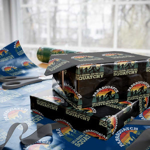 Grandpa Bigfoot Wrapping Paper Roll Retro Sasquatch Funny TS10 Black Print Your Wear