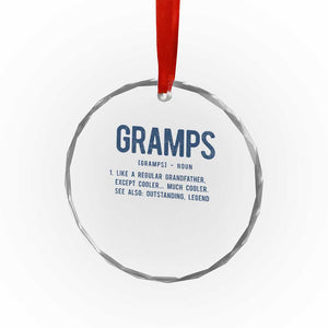 Grandpa Gift For Gramps Crystal Glass Ornament Fathers Day Birthday Gift Idea
