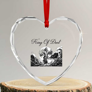 Greek Mythology Poseidon Dartist Heart Crystal Glass Ornament King Of Dart Thrower TS12 Transparent Glass 3'' Heart Print Your Wear