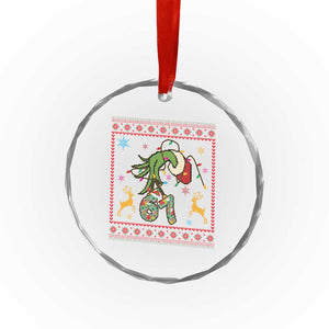 Green Hand 67 Meme Ugly Sweater Crystal Glass Ornament Funny Holiday Gift TS12 Print Your Wear