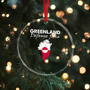 Greenland Defense Force Crystal Glass Ornament Political Statement Greenland Policy TS11 Print Your Wear
