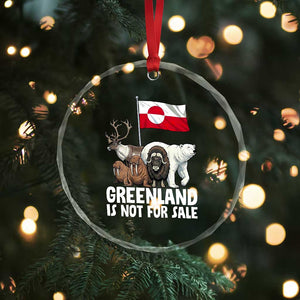 Greenland Is Not For Sale Crystal Glass Ornament Arctic Animal Resist Protest Greenland Flag TS02 Print Your Wear