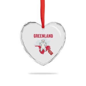 Greenland Is Not For Sale Heart Crystal Glass Ornament Support Greenlander Gift TS12 Print Your Wear