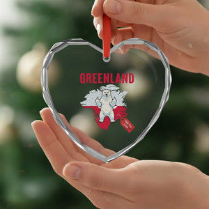 Greenland Is Not For Sale Heart Crystal Glass Ornament Support Greenlander Gift TS12 Print Your Wear