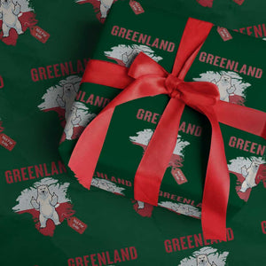Greenland Is Not For Sale Wrapping Paper Roll Support Greenlander Gift TS12 Green Print Your Wear