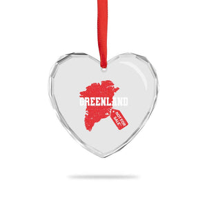 Greenland Not For Sale Heart Crystal Glass Ornament Vintage Funny FDT Trump TS10 Print Your Wear