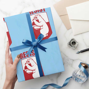 Greenland Resist Wrapping Paper Roll Stand With Greenlanders TS12 Light Blue Print Your Wear
