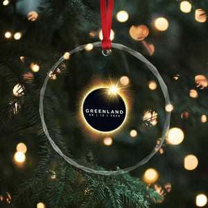 Greenland Total Solar Eclipse 2026 Crystal Glass Ornament Path of Totality Astronomy Gift TS02 Print Your Wear