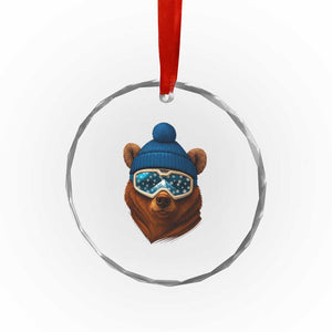 Grizzly Bear Snowboard Goggles Skiing Snow Winter Sport Crystal Glass Ornament TS11 Print Your Wear